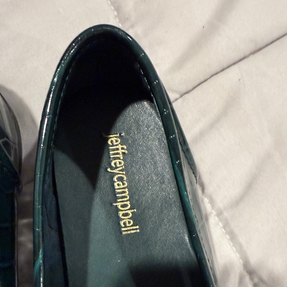 Jeffrey Campbell Emerald Loafers with Gold Detail - Picture 4 of 6